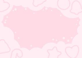 Cozy pink Christmas background with flour and traces of gingerbread molds vector