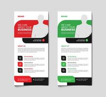 Rack card dl flyer design template vector