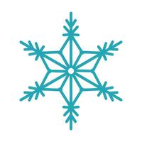 Unique snowflake, detailed illustration. Graphic outline doodle drawing. Christmas and New Year symbol. Unique snowflake silhouette icon for frosty winter designs and decoration. vector
