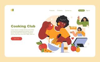 Join Our Culinary Adventure at the Cooking Club Experience the Joy of Cooking Together vector