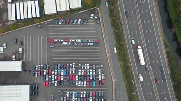 Aerial View of Birmingham Perry Barr Central City. It is major city in England, West Midlands Region of United Kingdom. Drone's Camera Footage During Mostly Cloudy Early Morning on November 4th, 2024 video