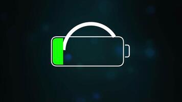 Battery Charging Symbol Featuring a Circular Motion Indicator for Enhanced Visual Appeal video