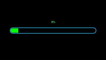 Loading Progress Bar Animation Featuring a Percentage Indicator to Enhance User Experience video