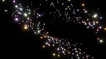 Movement of multicolored lights animation video