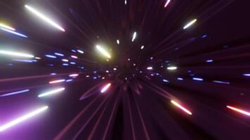 un vistoso brillante túnel con muchos luces video