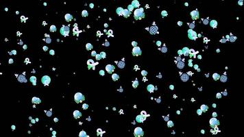 Playful Globe and Peace Symbol Animation, Floating Earth and Ribbon Pattern video