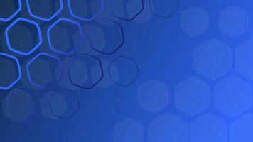 Hexagonal Pattern Blue Background, Modern Geometric Hexagon Animation video
