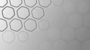 Sleek Hexagonal Pattern Background, Minimalistic Grey Geometric Design video