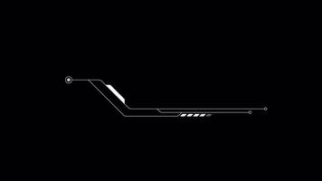 Futuristic technology lower third 4k. Tech HUD interface Animation in and out. Motion Graphic Title Template. video