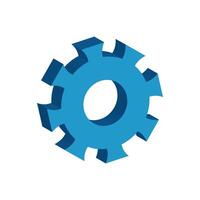 3D Setting Icon Design vector