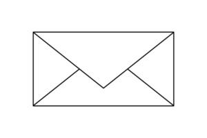 email icon outline design vector