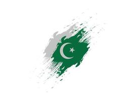 Paint brush stroke flag of Pakistan vector