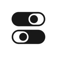 Two black and white buttons with a circle in the middle vector