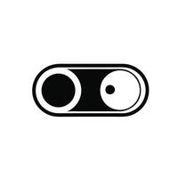 A black and white image of a button vector