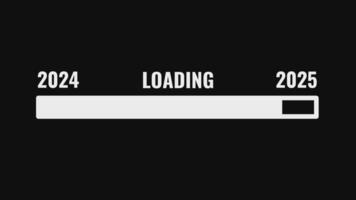 Loading bar new year 2025, with Happy new year pop up animation minimalist style. video