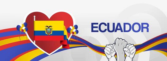 Celebrate Ecuadorian Independence with stylish background designs. Our vibrant templates feature colorful flags and striking illustrations for multiple occasions. vector