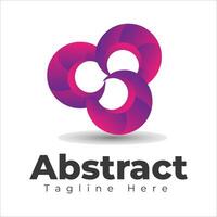 Abstract circle logo design with gradation color vector