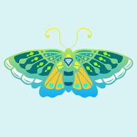 butterfly silhouette a colorful gradient butterfly with a colorful pattern on it. Abstract Butterfly Wings. Exotic Moth Decor. Elegant Flying Insect. vector