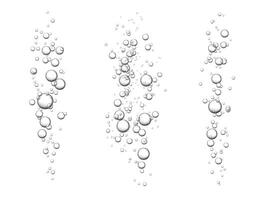 Set of Fizzy drink. The texture of the air bubbles. Soda. Circles are going up vector