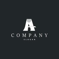 Minimal Initial A Letter Logo Modern Icon Template Element vector