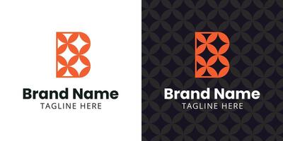 Initial B for Batik with a round leaf shape. Simple monogram logo for fashion brand inspirations. vector