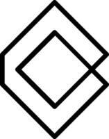 Geometric shape for minimalist logo vector