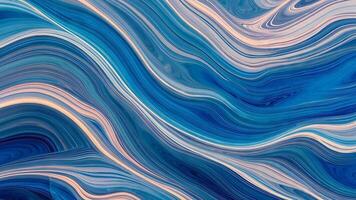 Abstract Blue Waves Background with Flowing Texture and Light video
