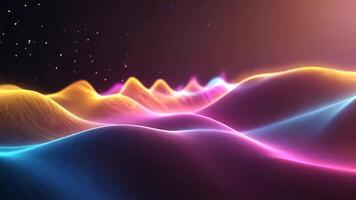 Glowing Abstract Light Background with Vibrant Colors and Lines video