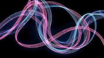 Glowing Abstract Lines on Dark Background video
