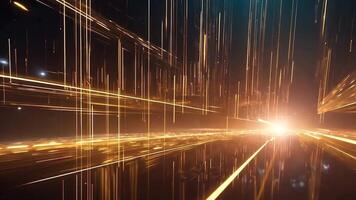 Night time dynamic movement with bright lights and movement in urban areas. video