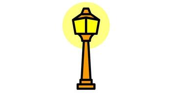 Looping animation of simple, minimalist street lamp design with clean lines, blending seamlessly into contemporary architectural spaces video