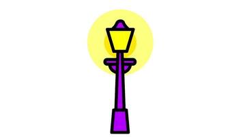 Looping animation of street lamp with decorative details, enhancing the charm and ambiance of public parks and gardens video