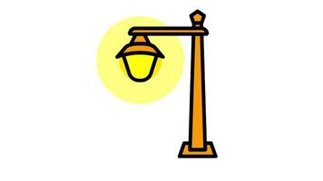 A tall, ornate post lamp featuring a decorative shade and intricate metalwork, adding an elegant touch to park entrances and gathering areas video