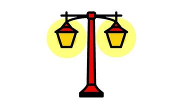 elegant lamp that mimics the appearance of a large pillar candle, casting soft, warm light and providing a classic feel in park settings video