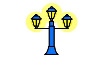 traditional lantern-style park lamp that lines pathways, creating a welcoming and cozy atmosphere for evening strolls video
