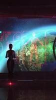 The sci-fi plot is an alien introducing a virus to the earth, 3D render video