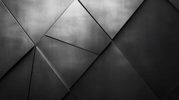 Minimalist abstract geometric triangle steel background evokes modern feel photo