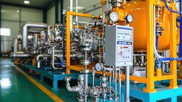 High tech machinery in clean fuel processing unit showcases advanced engineering photo