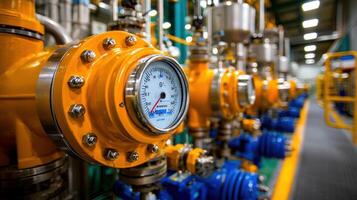 High tech natural gas processing facility with advanced piping systems photo