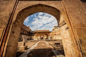 The courtyard of the palace of the prince of udaipur, rajasthan, photo