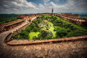 The view from the top of the fort at jaipur, india photo