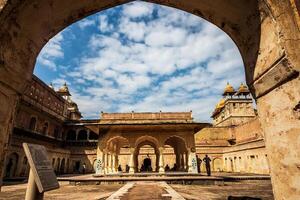 The courtyard of the palace in jaipur, india photo