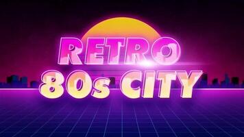 Retro 80s City Title motion_graphic