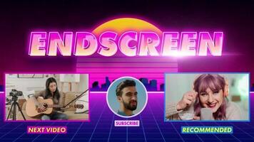 Retro 80S City End Screen motion_graphic