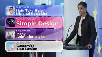 Minimal News List Overlay motion_graphic