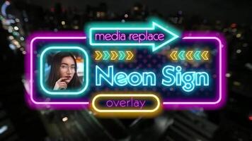 Neon Sign Media Overlay motion_graphic