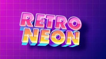 Retro Neon 3D Title motion_graphic