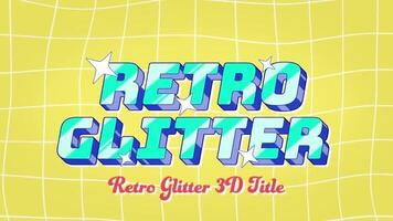 Retro Glitter 3D Title motion_graphic