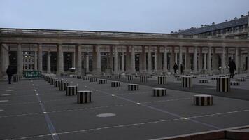 Paris. France, Palace Royal 11.24.2023 Empty courtyard with classical columns video