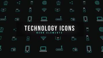 Tech Neon Icons motion_graphic